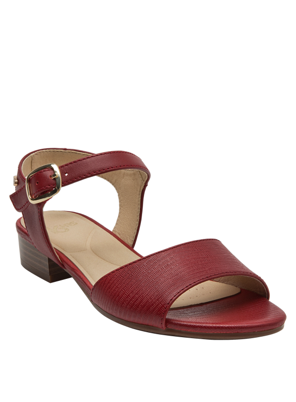 Sandalia de mujer burdeos ideal para eventos semi-formales y casuales.
