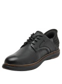 Calzado de cuero negro para hombre, estilo casual oxford, ideal para eventos formales.
