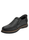 Zapato clásico versátil de cuero negro, ideal para eventos semiformales y reuniones de trabajo.