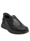 zapatilla elegante de cuero negro para hombre, sin elementos decorativos llamativos, tendencia minimalista