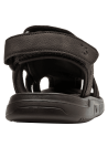 Sandalia café para hombre, diseño robusto y práctico con correa de velcro ajustable para comodidad.