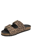Estampado de leopardo en tonos marrones y negros, ideal para un estilo boho-chic.