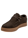Elegante botín de cuero moro con cordones a juego, ideal para un look urbano desenfadado.