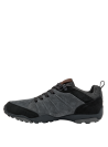 zapatilla masculina de cuero mate y gamuza, estilo urbano utilitario