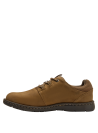 Zapato casual de cuero café para hombre, detalles modernos y elegantes.