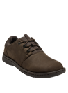 Zapato de hombre en cuero mate color café oscuro, versátil para combinar con jeans o chinos.