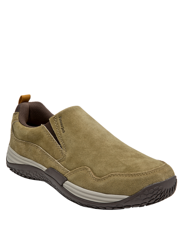 Zapato de cuero taupe para hombre, combina con jeans o pantalones de tela.