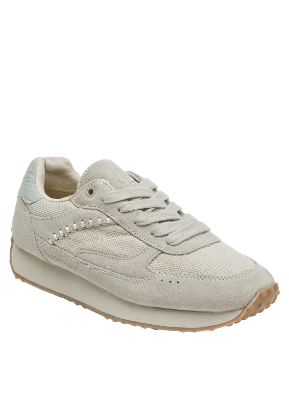 zapatilla de cuero beige para mujer, ideal para looks minimalistas y versátiles