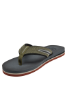 Sandalia verde oliva para hombre con tiras anchas y diseño flip-flop casual.