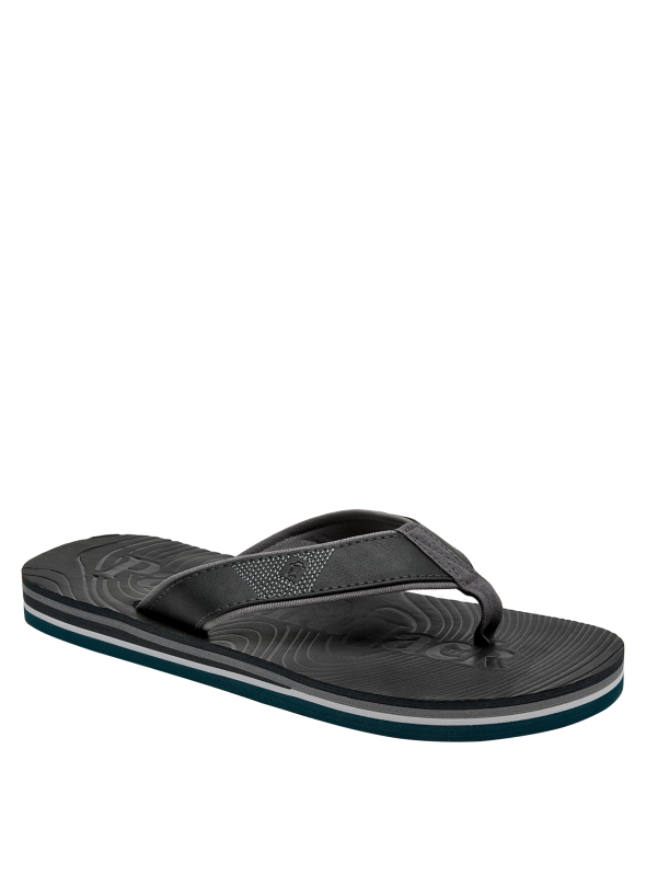Sandalia urbana gris con detalles en blanco, ideal para verano.