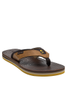 Sandalia de hombre color marrón, diseño casual con correas negras perforadas y buena ventilación.