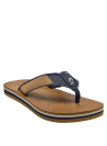 Diseño moderno de sandalia azul con bordes bien definidos para hombre.