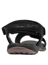 Sandalia negra para mujer, estilo casual con ajuste cómodo y seguro.