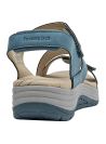 Sandalia azul de mujer estilo outdoor con velcro y suela gruesa para comodidad diaria.
