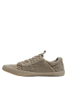 Zapatilla textil taupe para hombre, diseño casual con cordones, ideal para un look relajado.