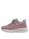 zapatilla de niña en rosa palo, detalles decorativos infantiles, perfecta para salidas casuales y recreo