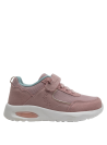 calzado infantil rosado con velcro y adorno floral, ideal para actividades recreativas