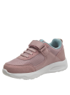 adorno floral en relieve en zapatilla rosada de niña, estilo casual y decorativo