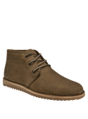 Botín casual taupe para hombre, cuero marrón mate, versátil para otoño.