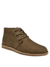 Botín casual taupe para hombre, cuero marrón mate, versátil para otoño.