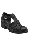 elegante sandalia de cuero negro ideal para eventos sociales y uso diario