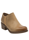 Botín camel de cuero, diseño sencillo y elegante para mujer, perfecto para looks otoñales o primaverales.