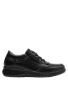 Zapato casual de cuero negro, versátil para looks diarios y ocasiones semi-formales.