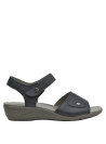 Sandalia de cuero negro para mujer, estilo clásico y cómodo, adecuada para ambientes laborales informales.