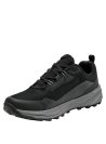 calzado deportivo negro con suela robusta gris Flexfoam y Vibram para tracción óptima
