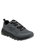zapatilla gris de trail para hombre, estilo moderno y versátil, ideal para actividades al aire libre
