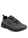 zapatilla gris de trail para hombre, estilo moderno y versátil, ideal para actividades al aire libre