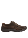 Zapato de cuero marrón oscuro para hombre, ideal para uso diario y estilo athleisure.