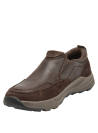 Zapato de cuero marrón oscuro, diseño sobrio y clásico, ideal para eventos semi-formales.
