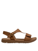 Sandalia camel para niña, estilo casual con ventilación óptima.