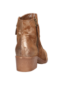 Botín camel de cuero para mujer, estilo casual con diseño limpio, perfecto para días frescos.
