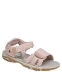 Sandalia plana rosada para niña, complemento versátil y dulce para el verano.