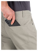 Tela de canvas del pantalón verde casual para hombre, mezcla de algodón y spandex para comodidad.