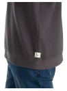 Polerón para hombre gris, estilo casual, confección resistente de algodón y poliéster.
