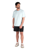 Short casual negro para hombre, diseño versátil en algodón con spandex para comodidad.