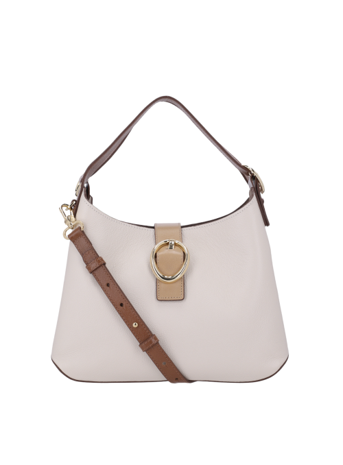 Cartera Mujer Cartera de cuero café estructurada para mujer, perfecta para combinar con looks casuales.