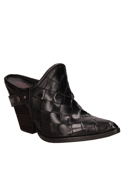 sofisticado zapato negro de cuero para mujer, perfecto para traje sastre o vestido midi