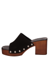 Calzado de cuero negro sin forro, perfecto para días cálidos, con diseño sobrio y versátil.
