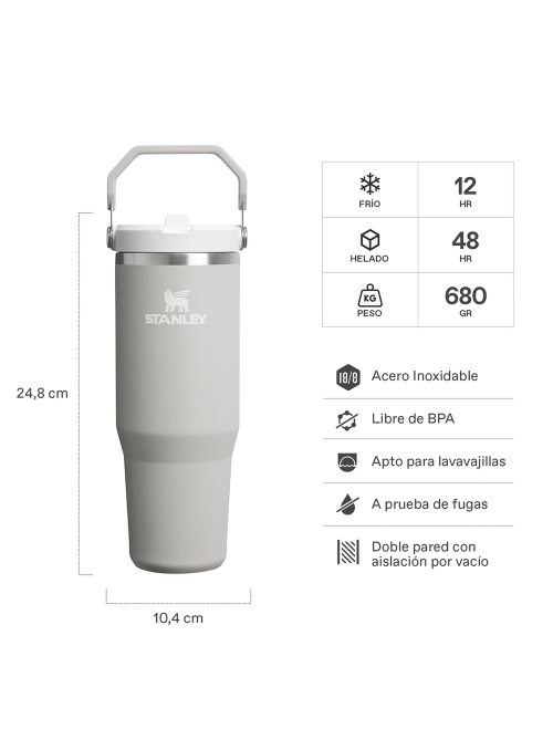 Botella Térmica Flip Straw 2.0 Ash (887 ml)