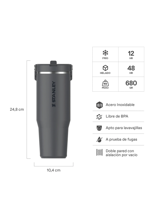 Botella Térmica Flip Straw 2.0 Ash (887 ml)