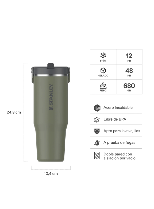 Botella Térmica Flip Straw 2.0 Ash (887 ml)