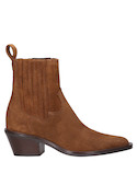 Botines mujer camel, diseño vaquero, perfectos para actividades informales y salidas urbanas.