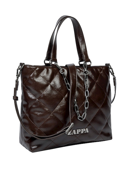 Tote bag morado de mujer con detalles metálicos que aportan un toque sofisticado.