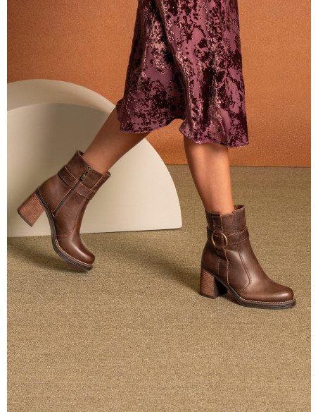 Botín Cuero Mujer