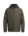Parka de hombre en oliva, estilo casual, con bolsillos con cierre para mantener pertenencias seguras.