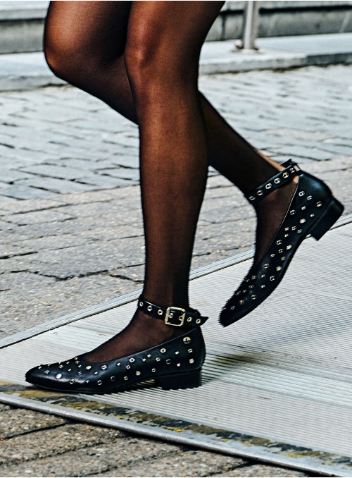 Ballerina Cuero Mujer